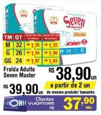 Fort Atacadista Fralda Adulto Seven Master oferta