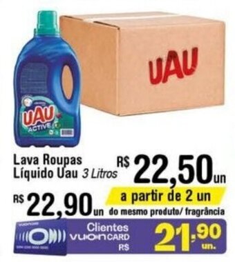 Fort Atacadista Lava Roupas Liquido Uau 3L oferta