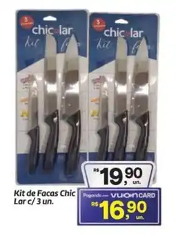 Fort Atacadista Kit de Facas Chic Lar c/3 un. oferta