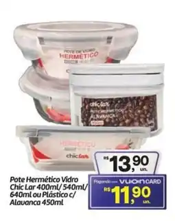 Fort Atacadista Pote Hermético Vidro Chic Lar oferta