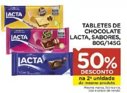 Carrefour Tabletes de chocolate lacta, sabores, oferta