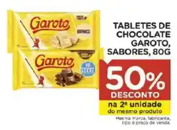Carrefour Tabletes de chocolate garoto, sabores, oferta