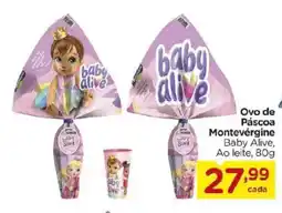 Carrefour Ovo de Páscoa Montevérgine Baby Alive, Ao leite, oferta