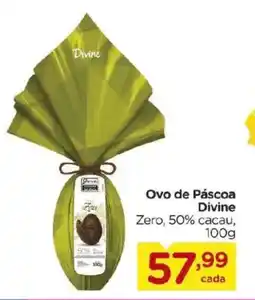 Carrefour Ovo de Páscoa Divine Zero, 50% cacau, oferta
