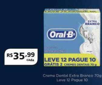 Drogarias Tamoio Creme Dental Extra Branco Leve 12 Pague 10 oferta