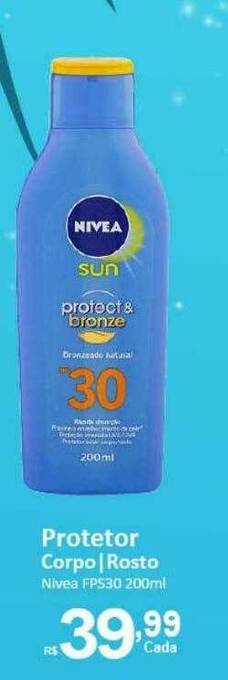 Maxxi Econômica Farmácias Protetor Corpo Rosto Nivea Fps30 200ml oferta