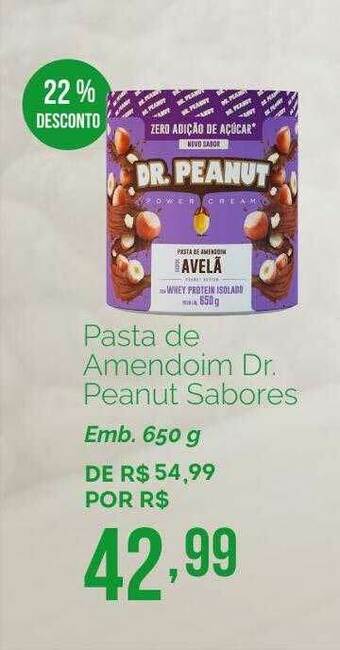 Oba Hortifruti Pasta De Amendoim Dr. Peanut Sabores 22% Desconto oferta