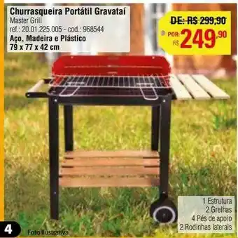 Churrasqueira Portátiil Gravataí Master Grill