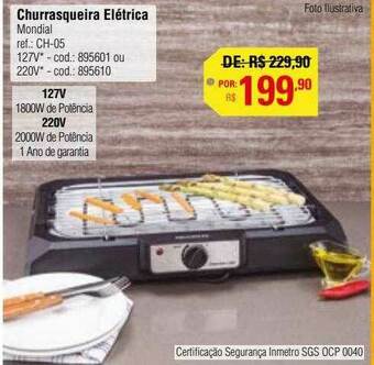 Preçolândia Churrasqueira Elétrica Mondial oferta