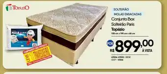 Zenir Solteirão Molas Ensacadas Conjunto Box Solteirão Paris Topázio oferta