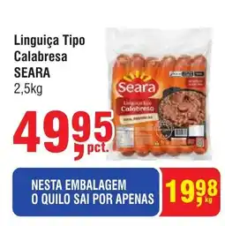 Higa Atacado Linguiça Tipo Calabresa SEARA oferta