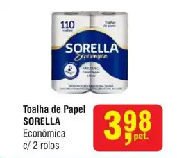 Higa Atacado Toalha de Papel SORELLA Econômica c/ 2 rolos oferta