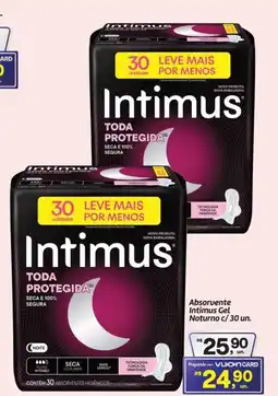 Fort Atacadista Absorvente Intimus Gel Noturno c/ 30 un. oferta