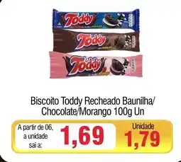 Spani Atacadista Biscoito Toddy Recheado Baunilha/ Chocolate/Morango Un oferta