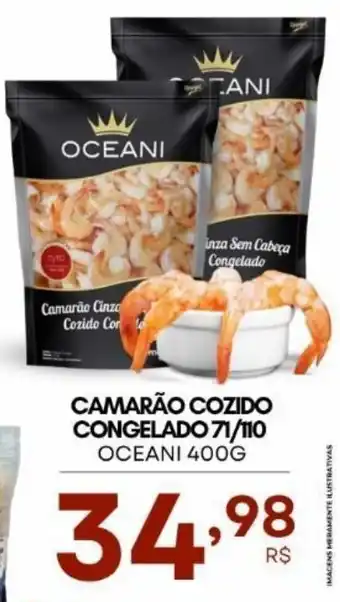 Camarão cozido congelado 71/110 oceani