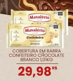 Mercadão Atacadista Cobertura em barra confeiteiro chocolate branco oferta