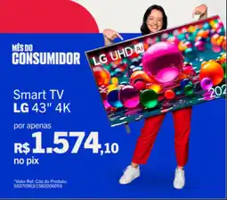 Casas Bahia Smart TV LG 43" 4K oferta