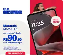 Casas Bahia Motorola Moto G15 oferta
