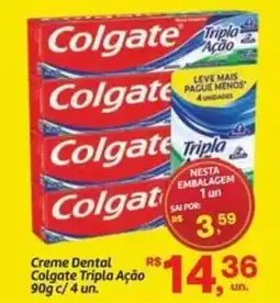 Fort Atacadista Creme Dental Colgate Tripla Ação c/ 4 un. oferta