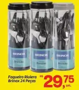 Fort Atacadista Faqueiro Riviera Brinox 24 Peças oferta
