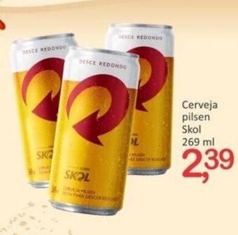Cerveja Pilsen Skol 269ml