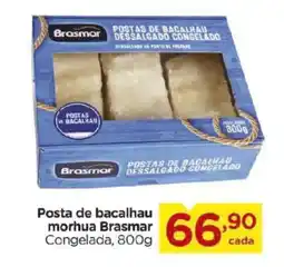 Carrefour Posta de bacalhau morhua Brasmar Congelada, oferta