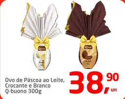 Tenda Atacado Ovo de Páscoa ao Leite, Crocante e Branco Q-buono oferta