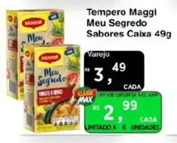 Max Atacadista Tempero Maggi Meu Segredo Sabores Caixa oferta