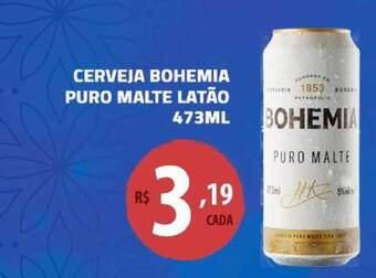 Extrabom Supermercados Cerveja Bohemia Puro Malte Latão 473ml oferta