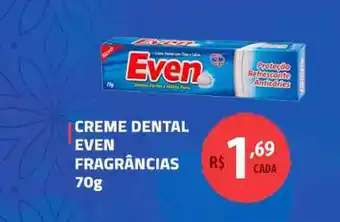 Extrabom Supermercados Creme Dental Even Fragrâncias 70g oferta