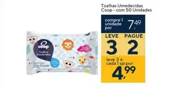 Toalhas Umedecidas Coop Com 50 Unidades