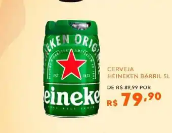 Mercadinhos São Luiz Cerveja Heineken Barril 5L oferta