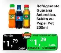 Max Atacadista Refrigerante Guaraná Antarctica, Sukita ou Pepsi Pet oferta