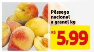 Mercado Extra Pessego Nacional a granel 1kg oferta