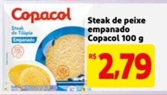 Mercado Extra Steak de Peixe Empanado Copacol 100g oferta