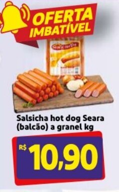 Mercado Extra Salsicha Hot Dog Seara a granel 1kg oferta
