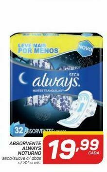 Absorvente always noturno