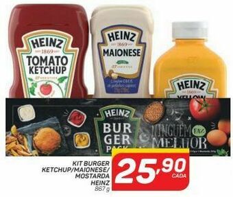 GBarbosa Kit burger ketchup/maionese/ mostarda heinz 867g oferta