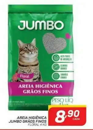 GBarbosa Areia higiênica jumbo grãos finos floral 4 kg oferta