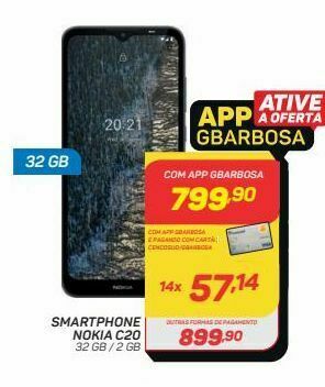 GBarbosa Smartphone nokia c20 32 gb / 2 gb oferta