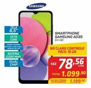 GBarbosa Smartphone samsung a03s 64 gb oferta