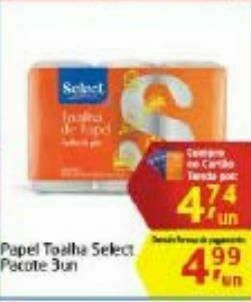 Tenda Atacado Papel toalha select 3un oferta