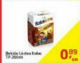 Tenda Atacado Bebida láctea italac 200ml oferta