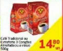 Tenda Atacado Café 3 corações 500g oferta