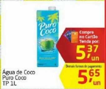 Tenda Atacado Água de coco puro coco 1l oferta