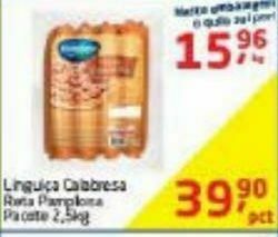 Tenda Atacado Linguiça calabresa pamplona 2.5kg oferta