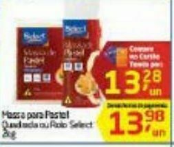 Tenda Atacado Massa para pastel quadrada select 2kg oferta