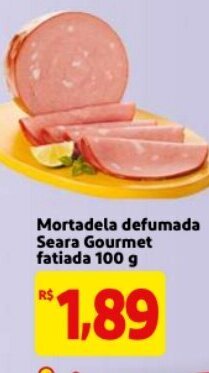 Mortadela Defumada Seara Gourmet fatiada 100g