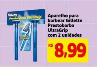 Mercado Extra Aparelho para Barbear Gillette Prestobarba UltraGrip com 2 unidades oferta