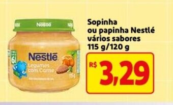 Mercado Extra Sopinha ou papinha Nestle varios sabores 115g/120g oferta